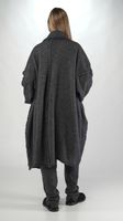 langer waschbär mix strickmantel