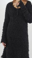 tailliertes woll strickkleid