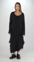 tailliertes woll strickkleid