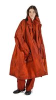 oversize bicolor cupro kleid mit knopfleiste