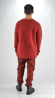 alpaka woll pullover mit zweifarbigem melange effekt