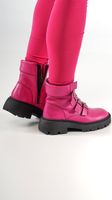 leder kurzschaftstiefel mit schnallen