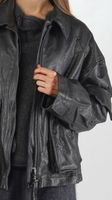 gerade weite lammleder jacke