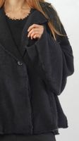 ausgestellte waschbär mix strickjacke