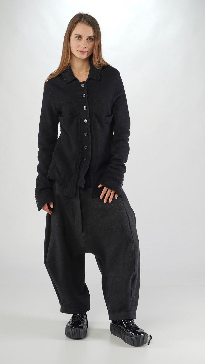 taillierte yak strickjacke
