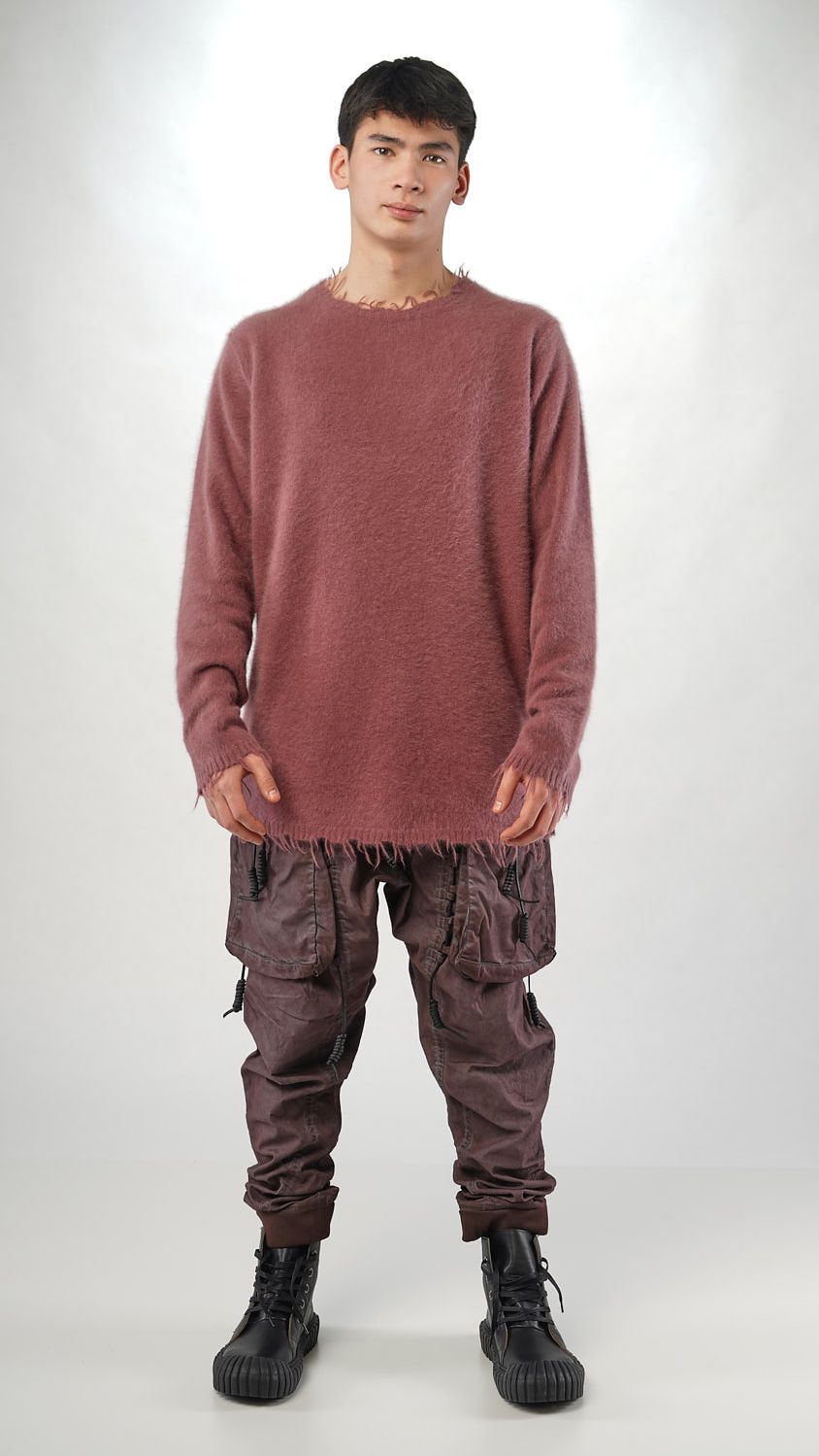 gerader schmaler woll mix pullover