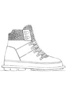 leder ankle boots mit teddy einsatz