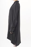 ballonförmiges viskose karo-kleid mit hemdblusenkragen