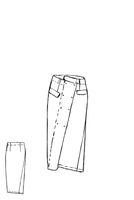 wadenlanger punto di roma-rock mit seitlichem reißverschluss