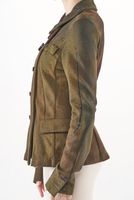 schmale punto di roma-jacke mit doppelreihiger knopfleiste und stegkragen