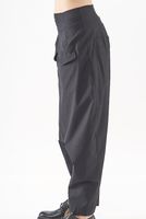 handbemalte woll-stretch-hose mit tiefem schritt