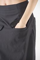 handbemalte woll-stretch-hose mit tiefem schritt