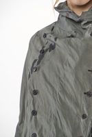 handbemalter woll-stretch-mantel mit leicht ausgestellter form