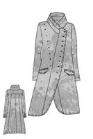 handbemalter woll-stretch-mantel mit leicht ausgestellter form