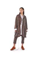 handbemalte karo-woll-hose mit leistentaschen und normalem schritt