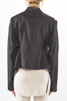 schmale schurwoll-jacke mit reißverschluss an den schulternähten