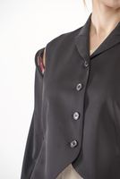 schmale schurwoll-jacke mit reißverschluss an den schulternähten