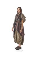 asymmetrische fransen-weste mit gürtel-applikation