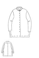 ballonförmiges viskose karo-kleid mit hemdblusenkragen