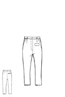 knöchellange punto di roma-hose mit schmaler silhouette und festem bund