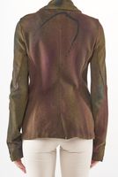 schmale punto di roma-jacke mit doppelreihiger knopfleiste und stegkragen