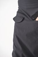 handbemalte woll-stretch-hose mit tiefem schritt