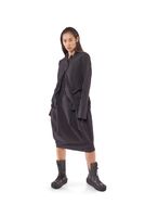 ärmelloses und ballonförmiges woll-stretch-kleid