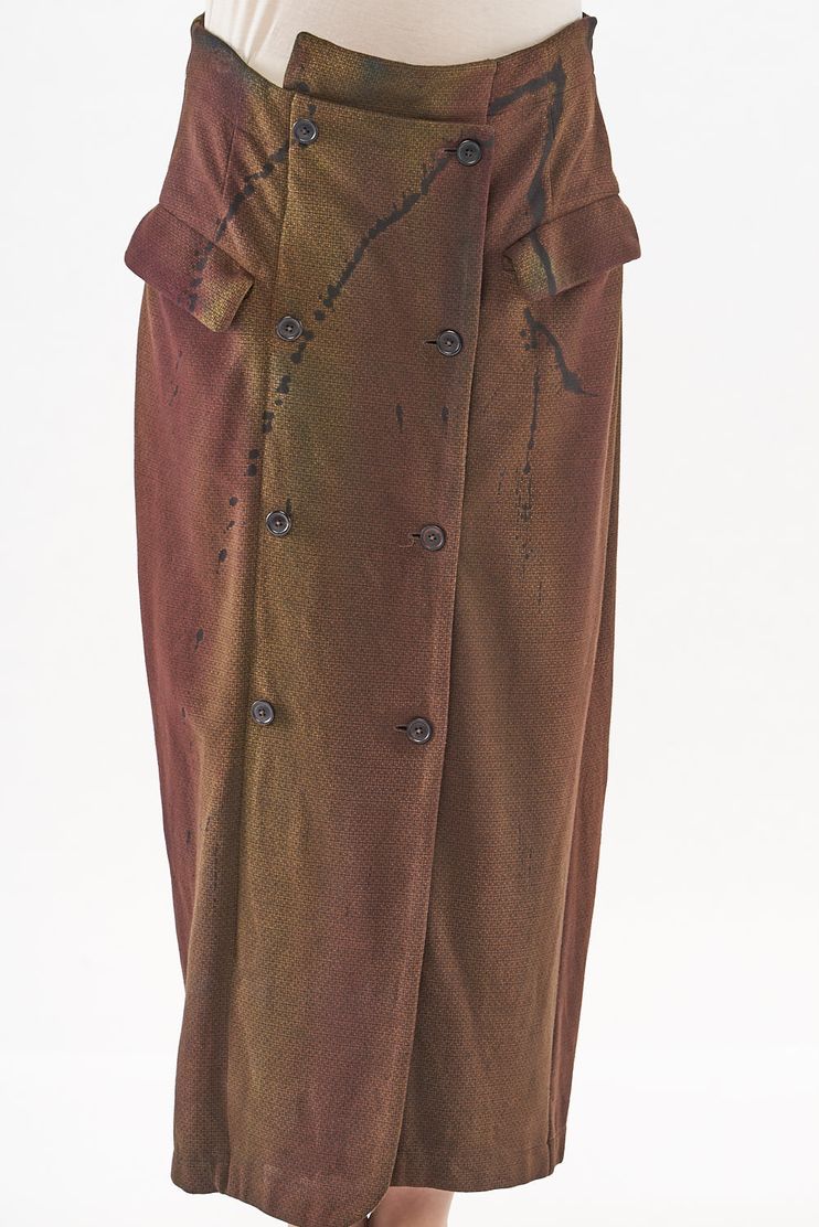 wadenlanger punto di roma-rock mit seitlichem reißverschluss